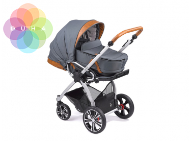 Design INDY model COMFORT s taškou COZY smoke petrol