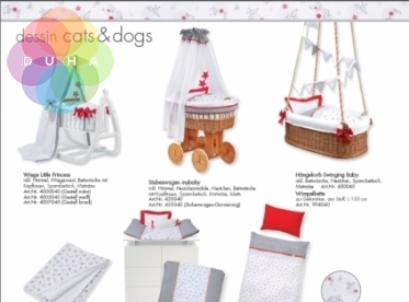 Sady luxusního povlečení do dětské postýlky - Cat&Dog